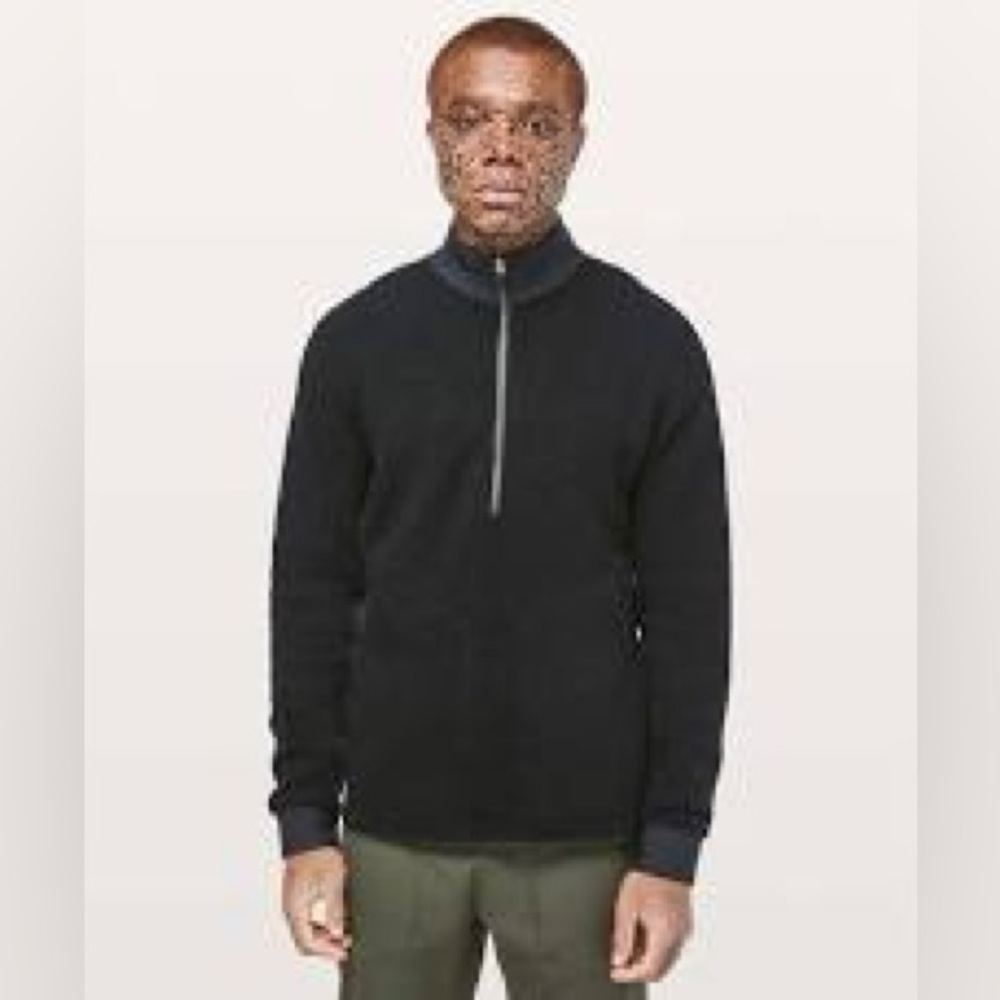 Lululemon Men’s Tundra Trek 1/2 Zip‎ Wool Sherpa Half Zip Pullover Size XL